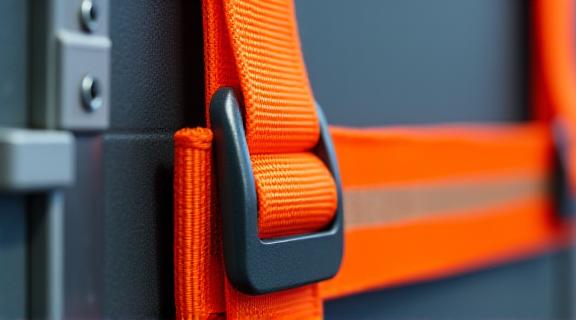 Close up of professional cargo securing